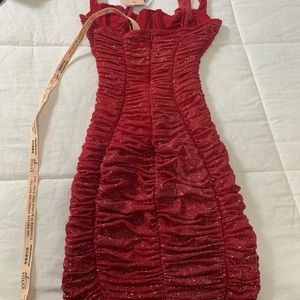 Oh Polly Red Shimmer Dress